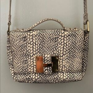 India Hicks Black and Cream Crossbody Bag